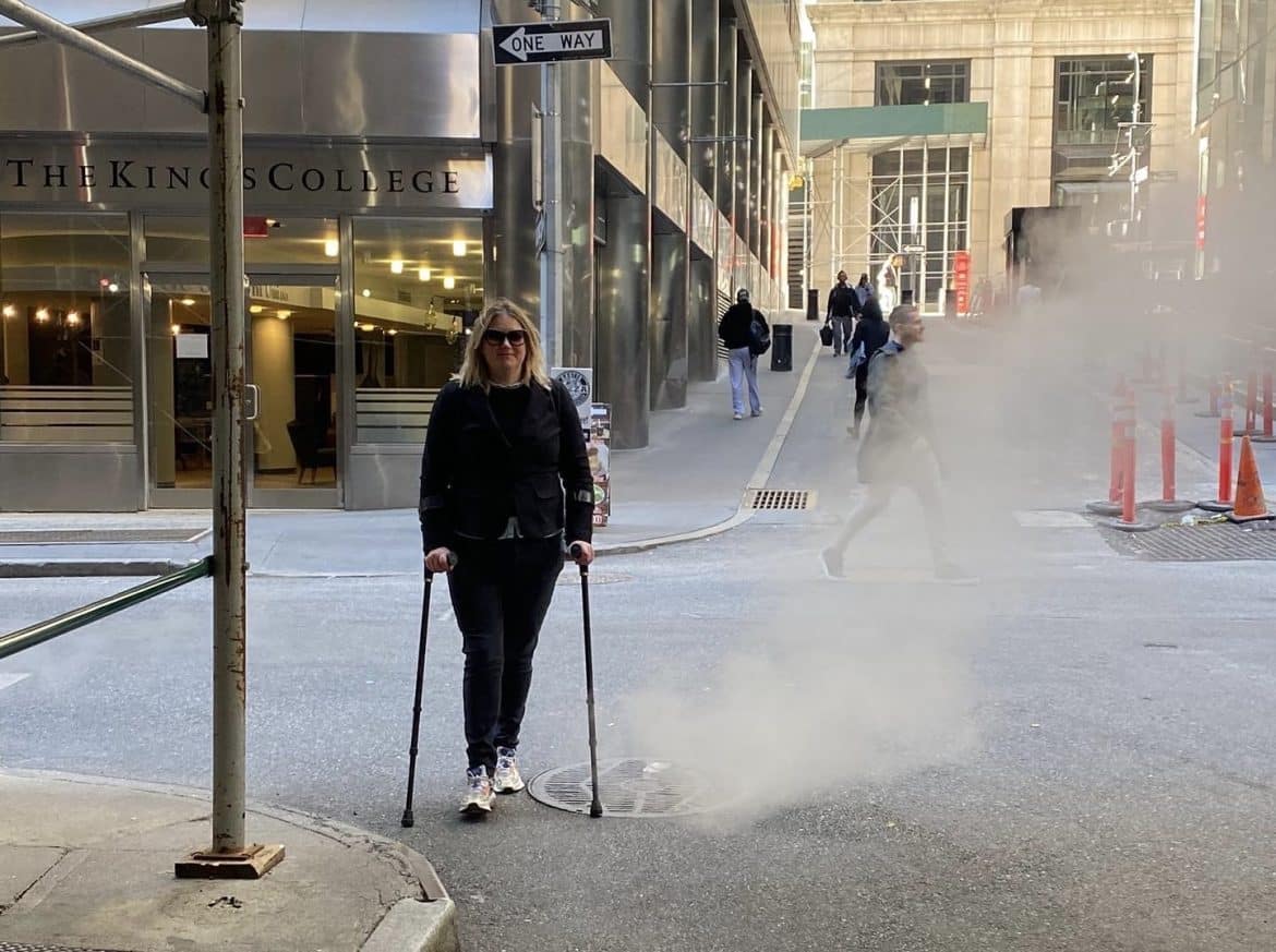 New York op krukken New York op krukken